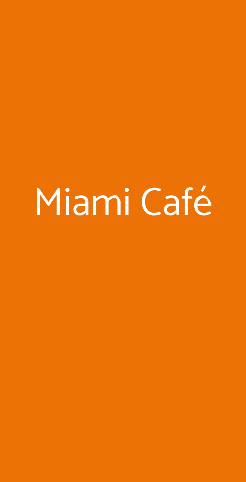 Miami Café Santa Margherita Ligure menù 1 pagina