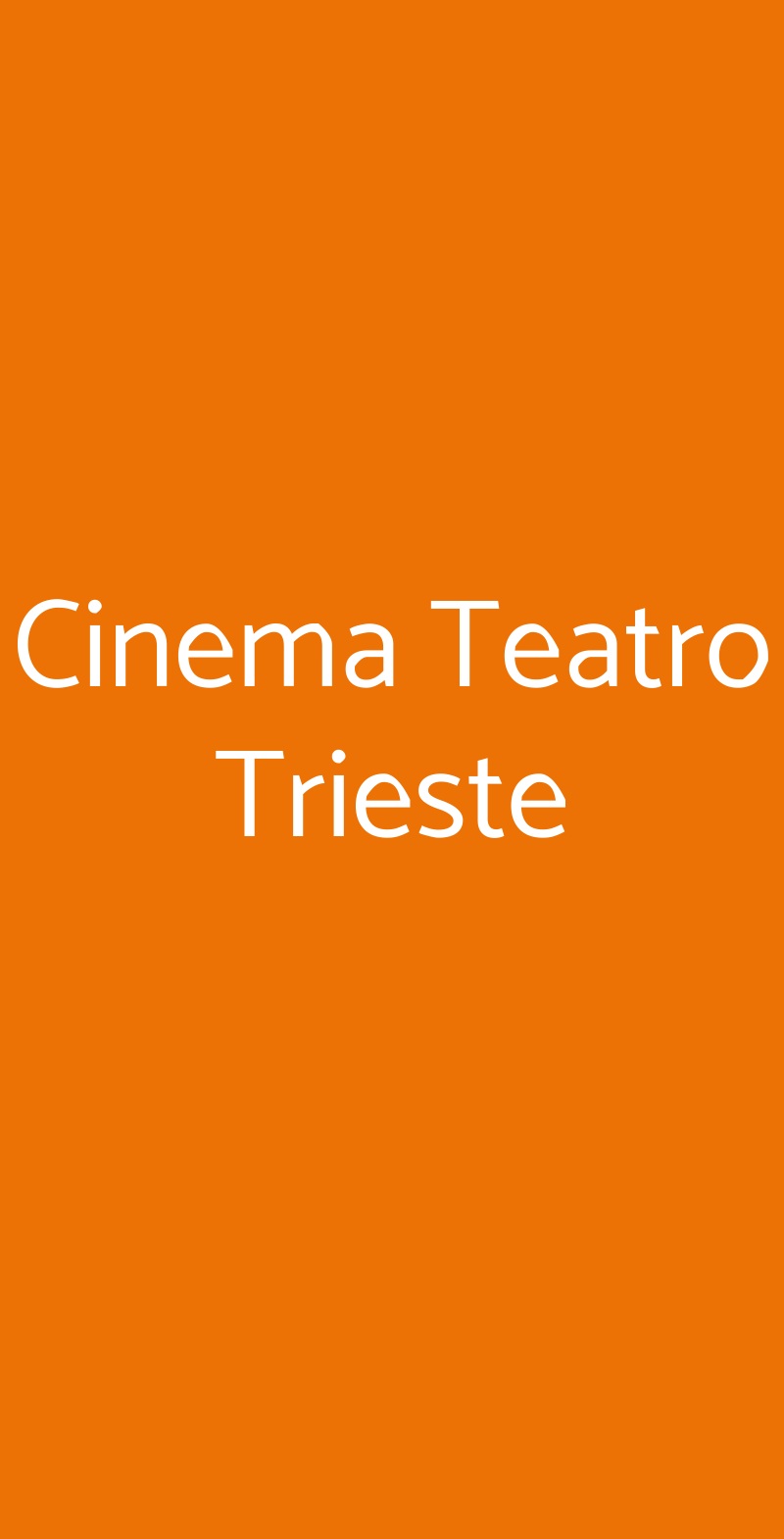 Cinema Teatro Trieste Milano menù 1 pagina