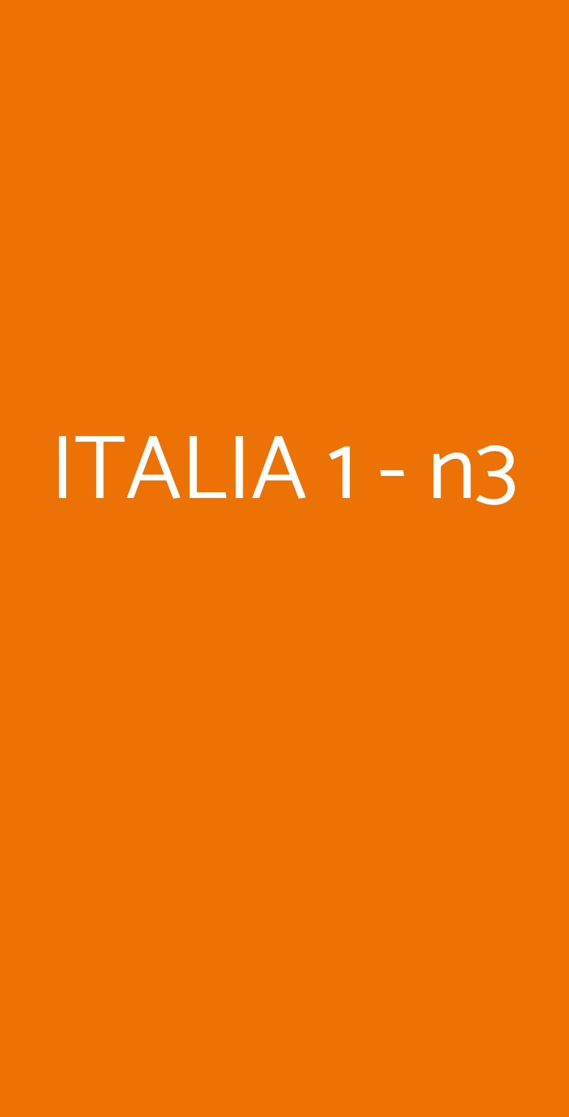 ITALIA 1 - n3 Milano menù 1 pagina