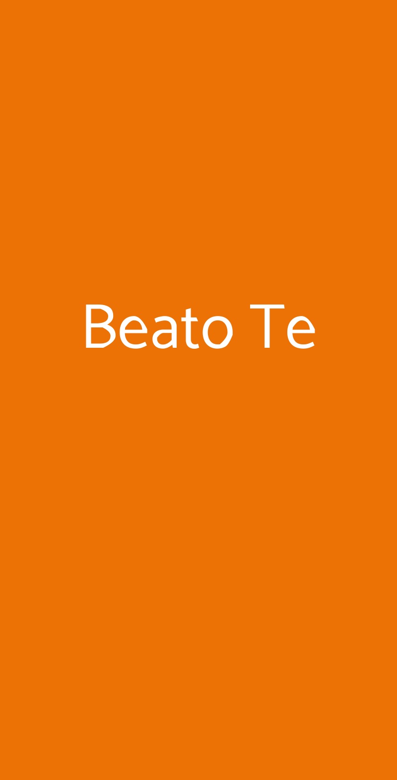 Beato Te Milano menù 1 pagina