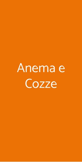 Anema E Cozze, Milano