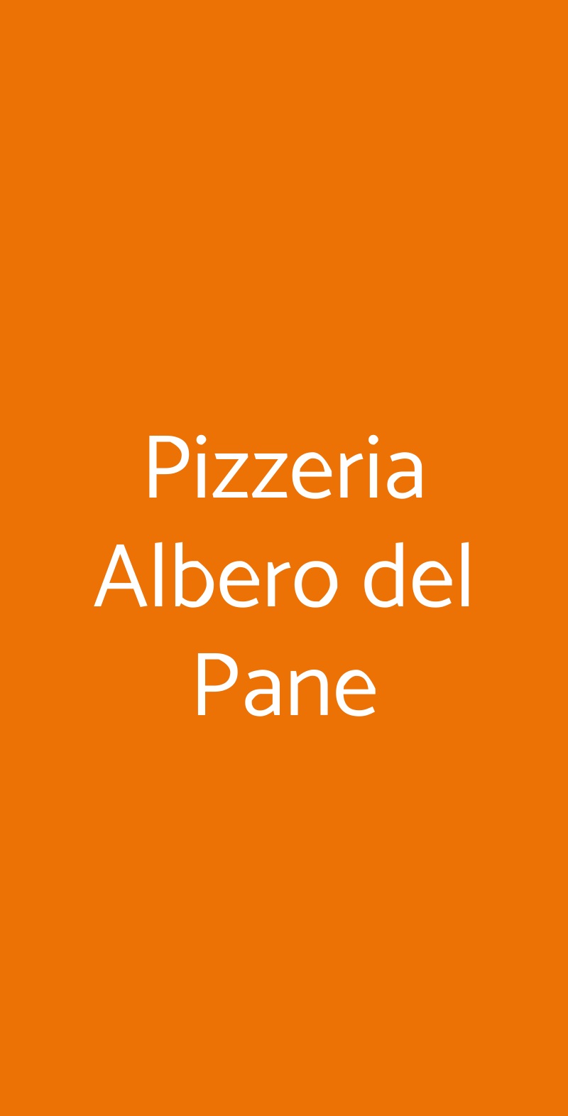 Pizzeria Albero del Pane Sestri Levante menù 1 pagina