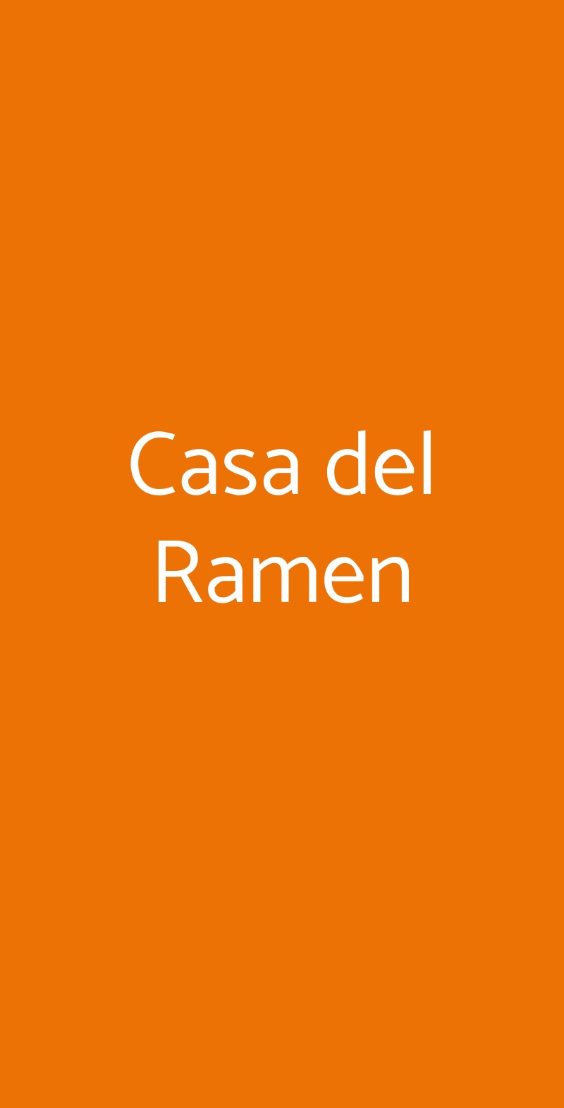 Casa del Ramen Milano menù 1 pagina