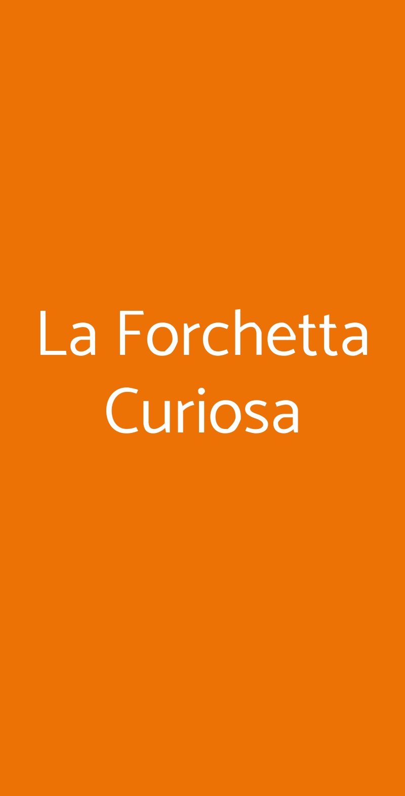 La Forchetta Curiosa Genova menù 1 pagina