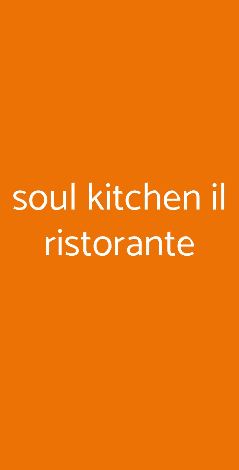 soul kitchen il ristorante Genova menù 1 pagina