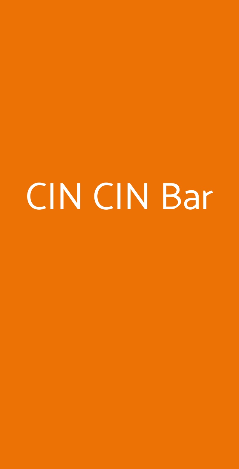 CIN CIN Bar Milano menù 1 pagina