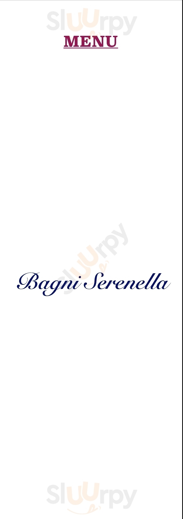 Bagni Serenella Lavagna menù 1 pagina