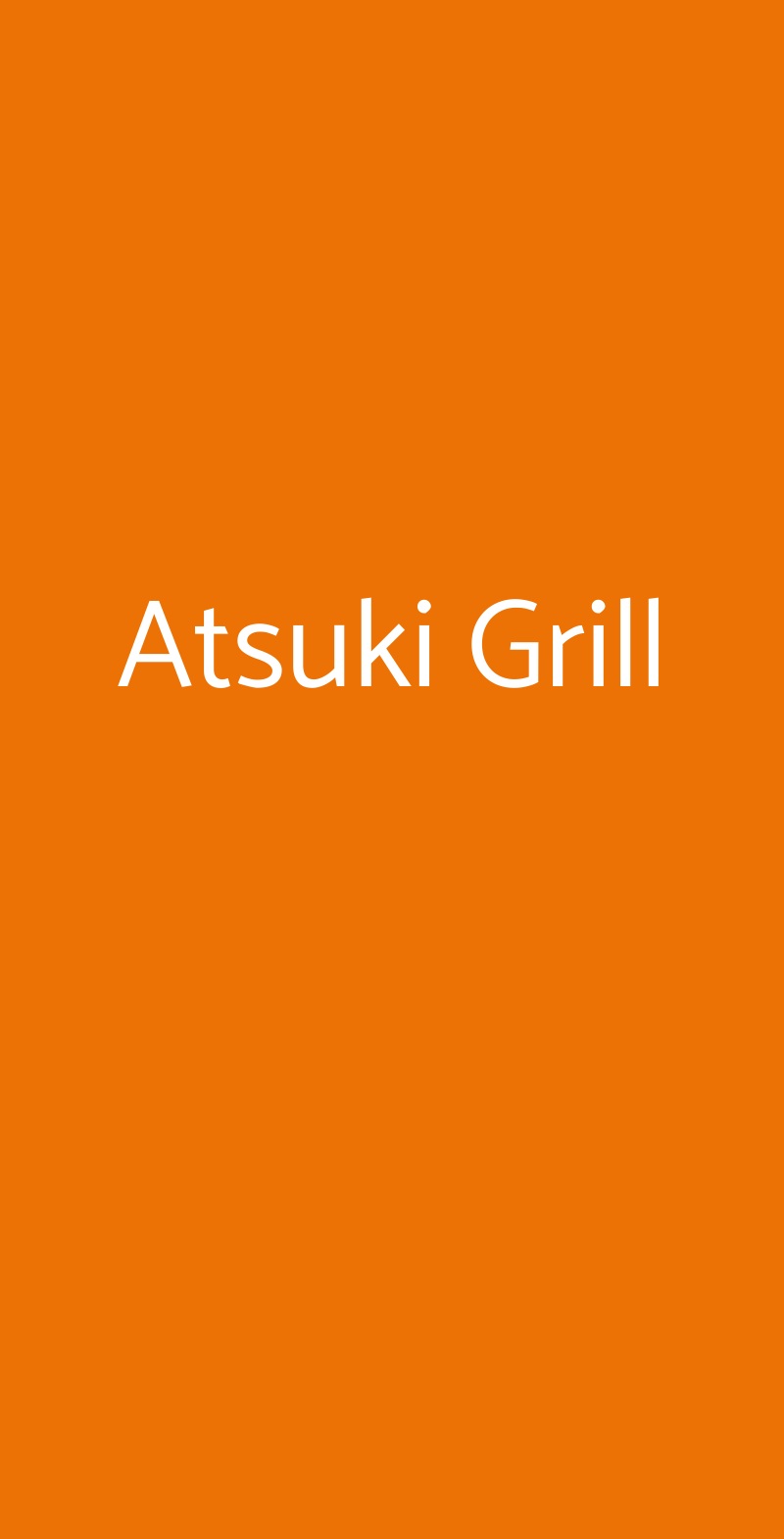 Atsuki Grill Milano menù 1 pagina