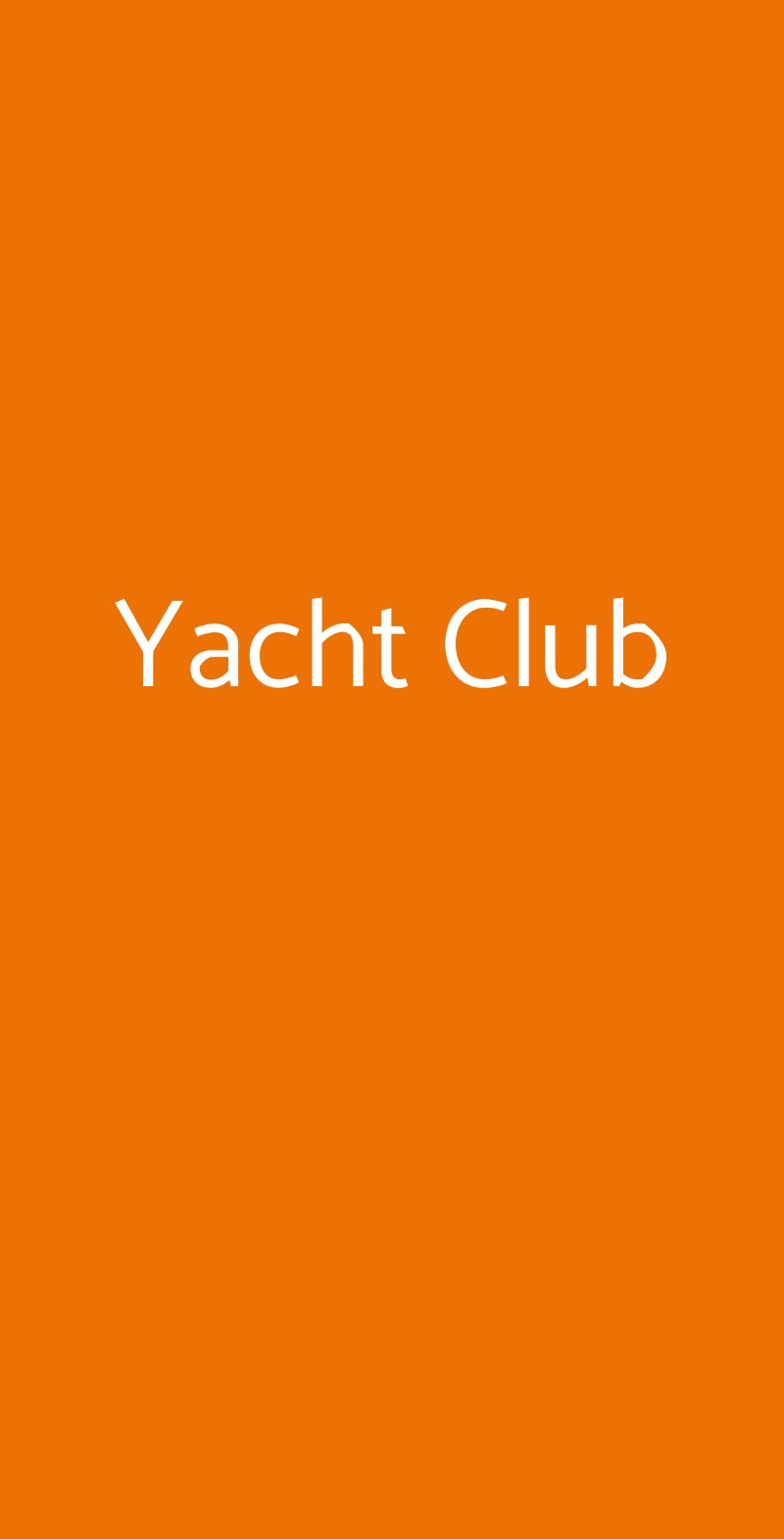 Yacht Club Sestri Levante menù 1 pagina