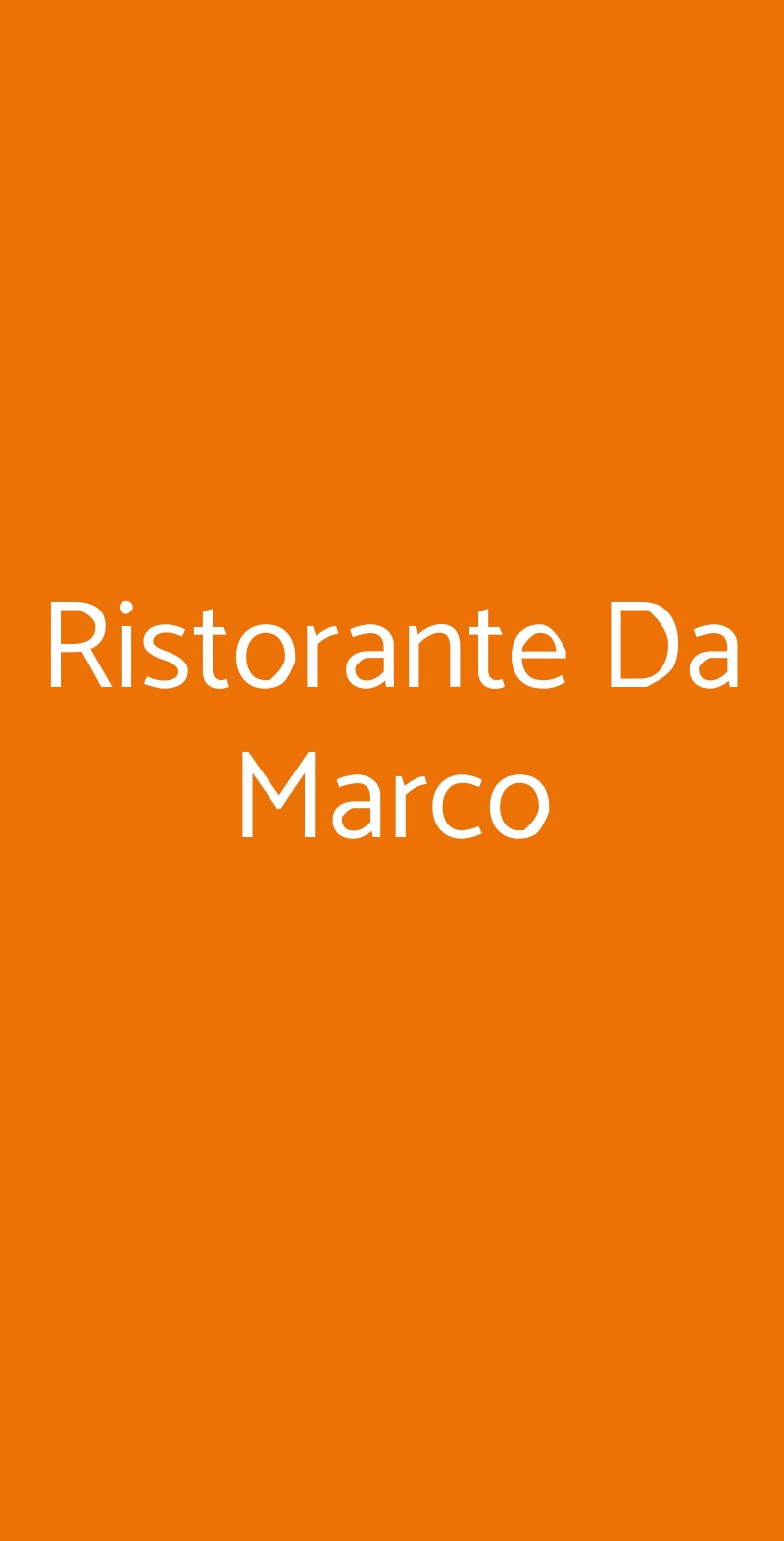 Ristorante Da Marco Rapallo menù 1 pagina