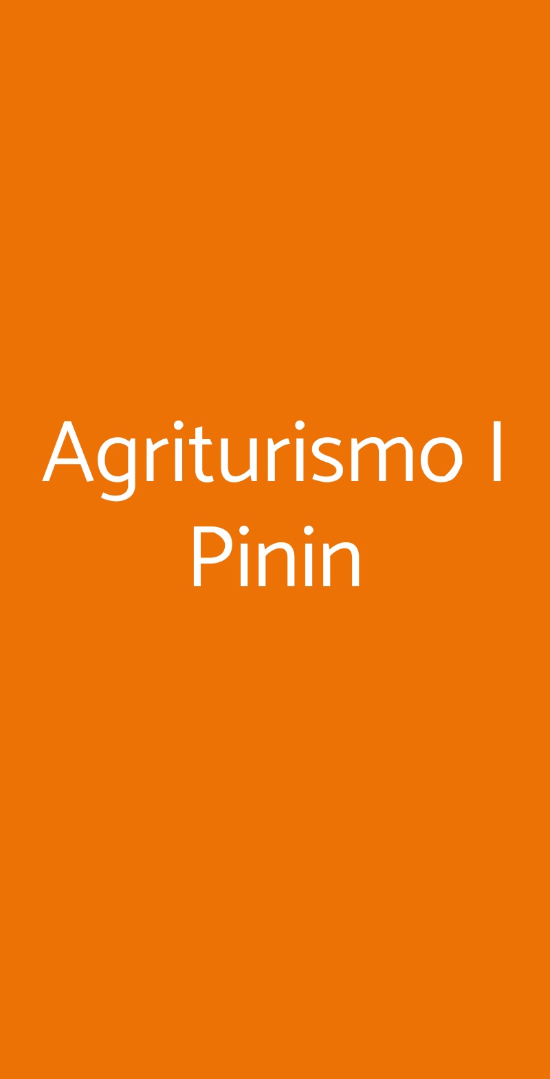 Agriturismo I Pinin Ne menù 1 pagina