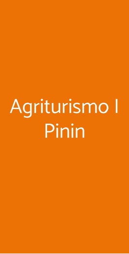 Agriturismo I Pinin, Ne