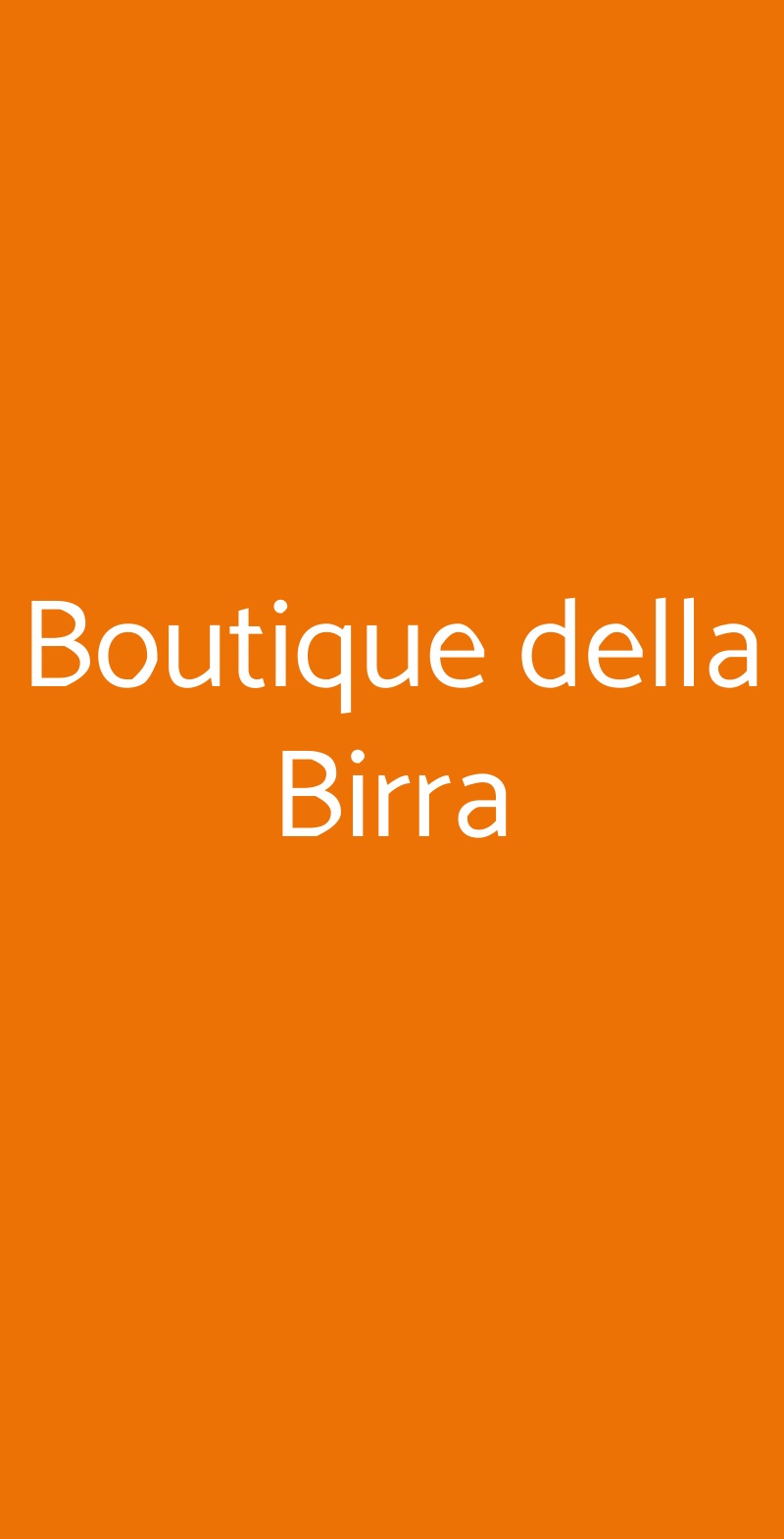 Boutique della Birra Savona menù 1 pagina