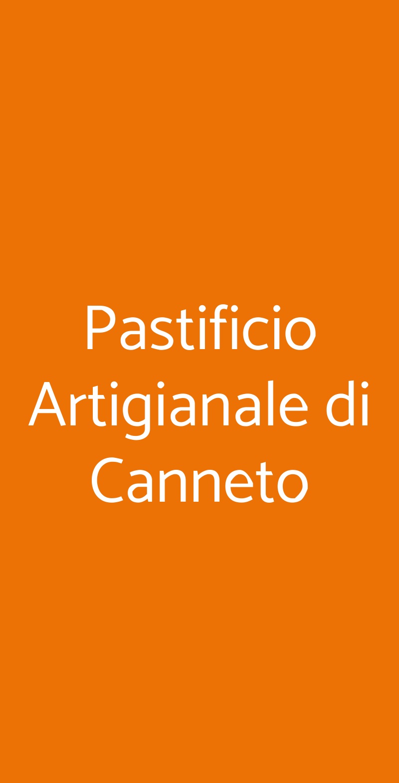 Pastificio Artigianale di Canneto Genova menù 1 pagina