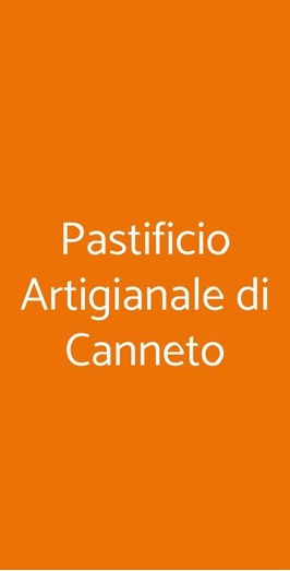 Pastificio Artigianale Di Canneto, Genova