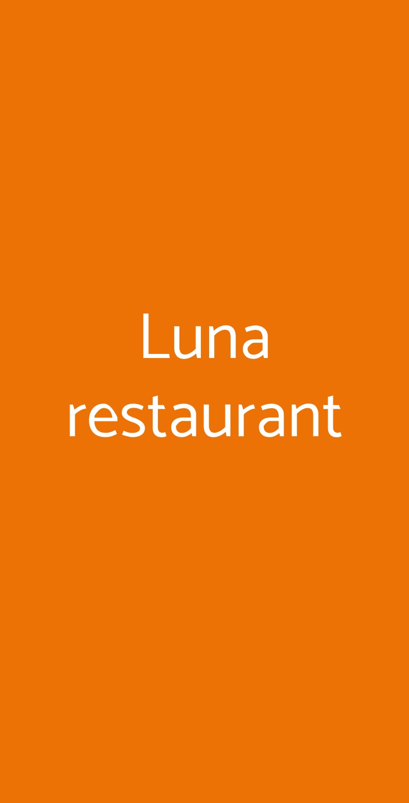 Luna restaurant Savona menù 1 pagina