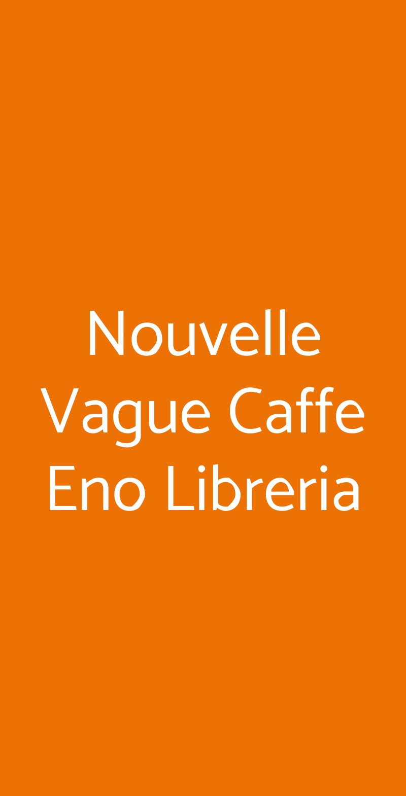 Nouvelle Vague Caffe Eno Libreria Genova menù 1 pagina