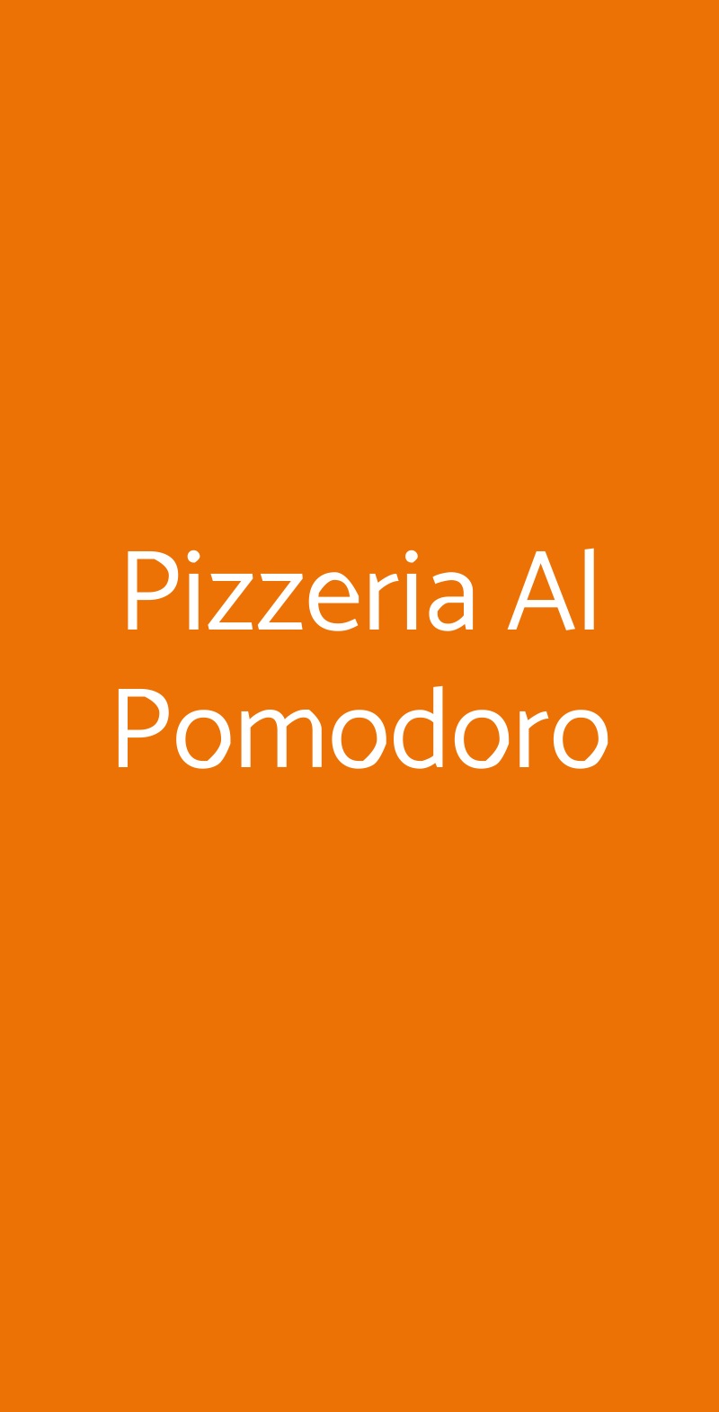 Pizzeria Al Pomodoro Recco menù 1 pagina