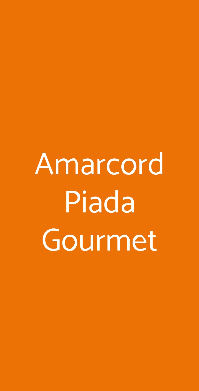 Amarcord Piada Gourmet Milano menù 1 pagina