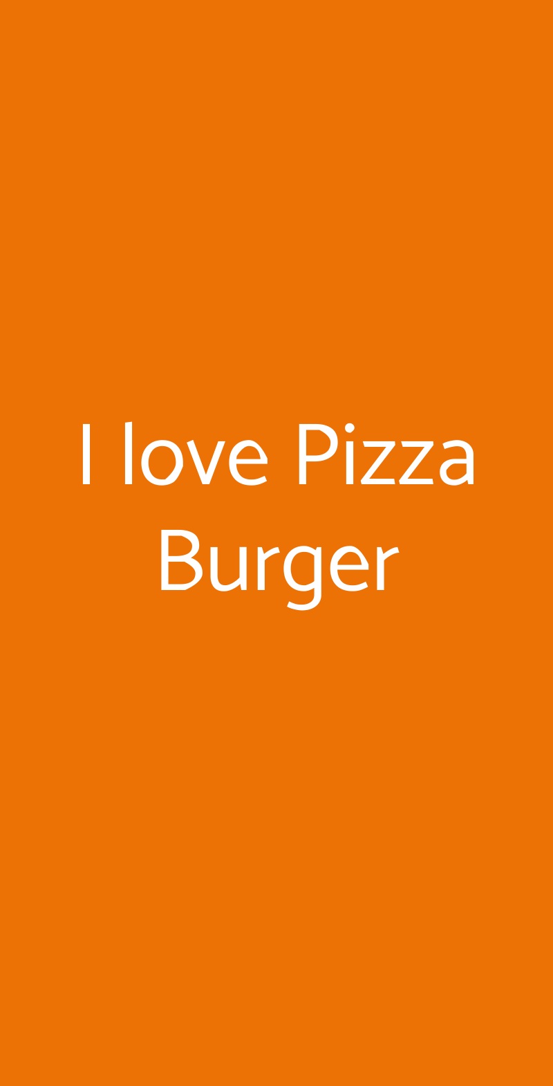 I love Pizza Burger Sanremo menù 1 pagina