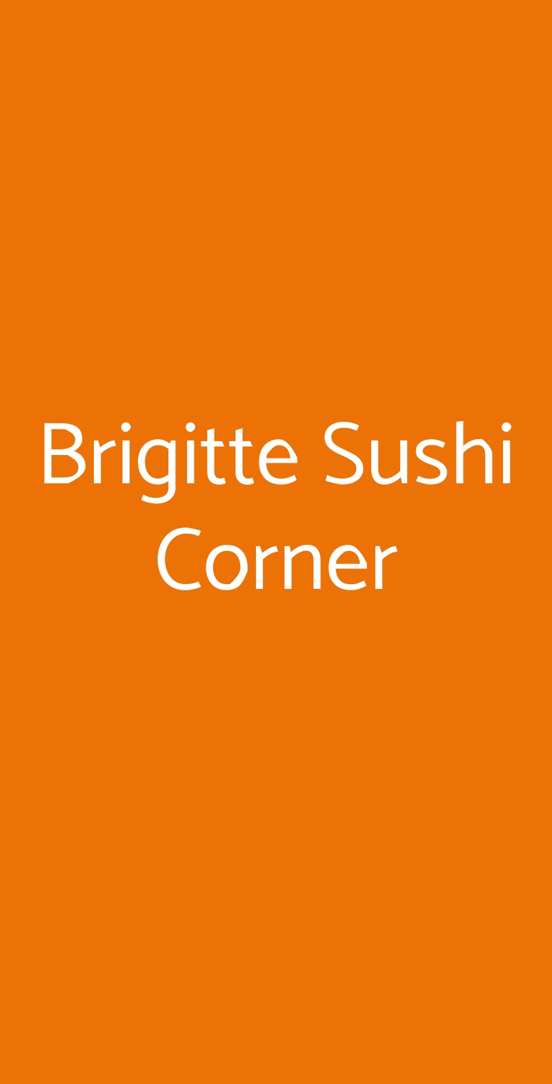 Brigitte Sushi Corner Milano menù 1 pagina