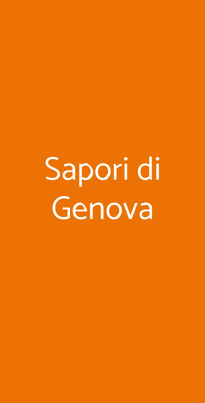 Sapori di Genova Genova menù 1 pagina