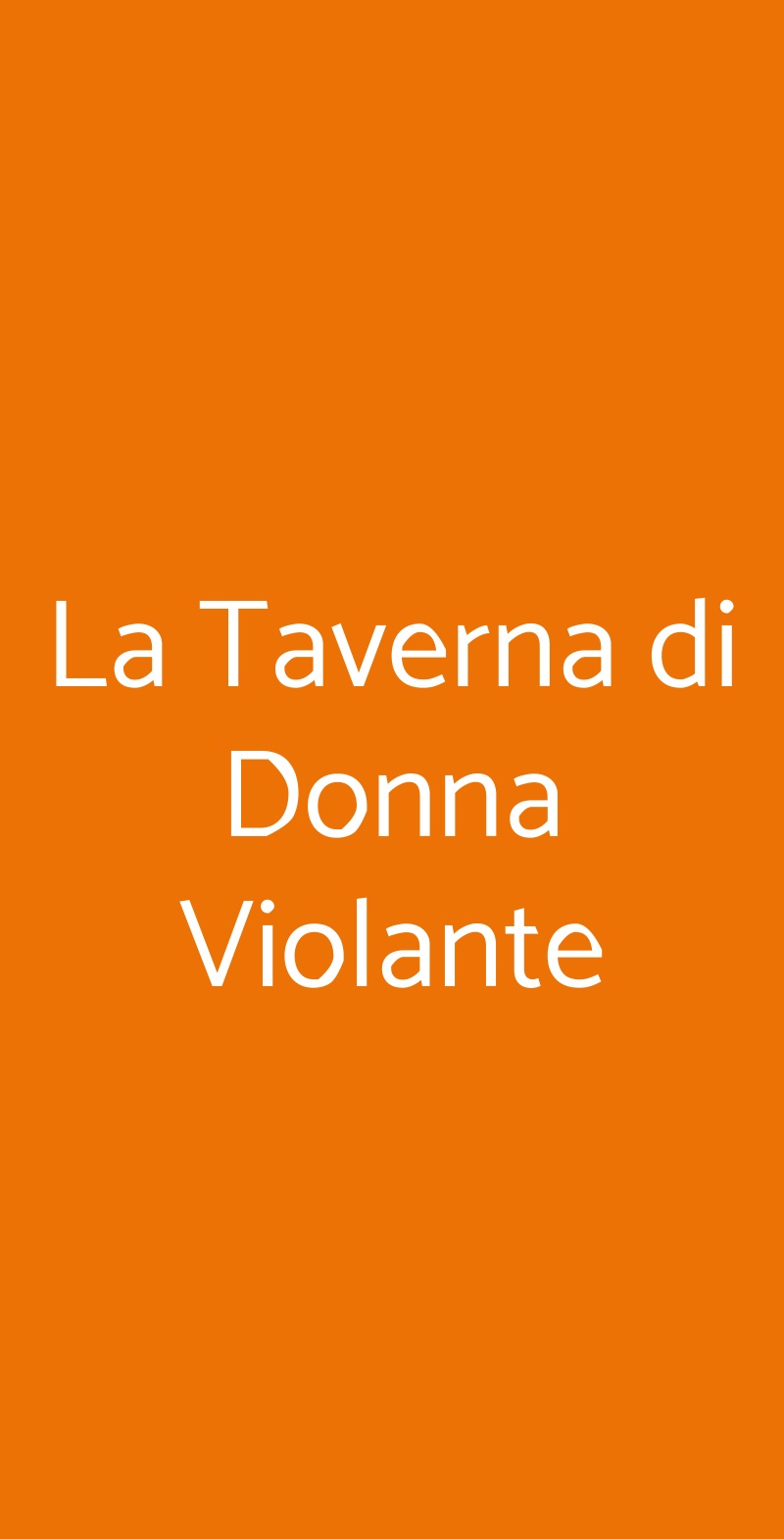La Taverna di Donna Violante Savignone menù 1 pagina