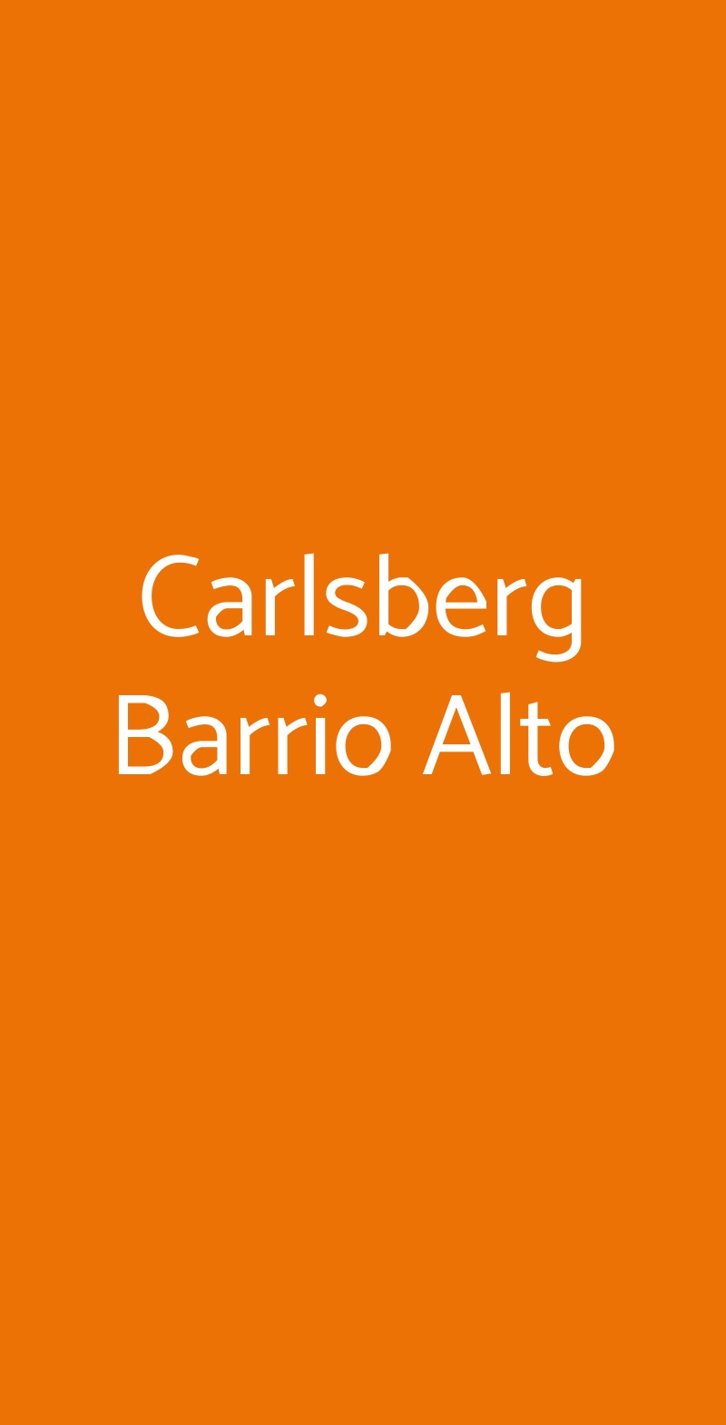 Carlsberg Barrio Alto Milano menù 1 pagina