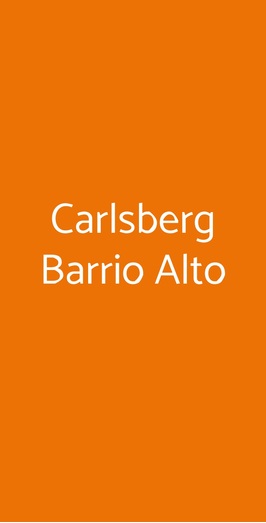 Carlsberg Barrio Alto, Milano