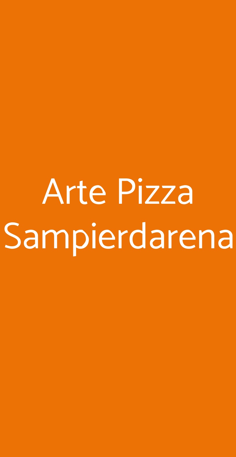Arte Pizza Sampierdarena Genova menù 1 pagina