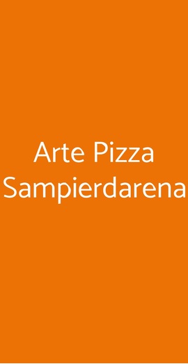 Arte Pizza Sampierdarena, Genova