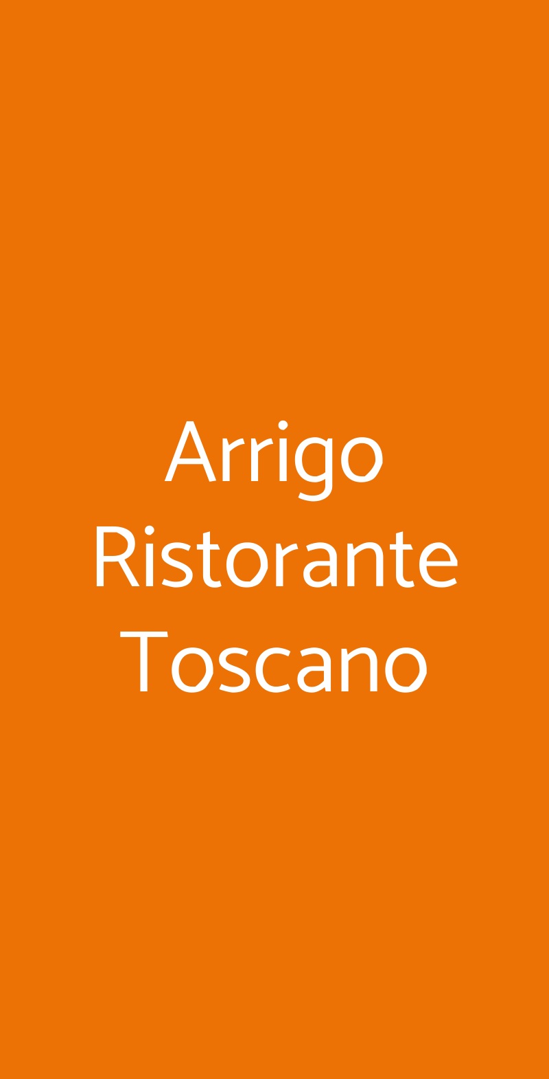 Arrigo Ristorante Toscano Milano menù 1 pagina