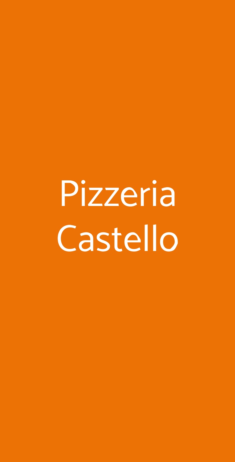 Pizzeria Castello Lerici menù 1 pagina
