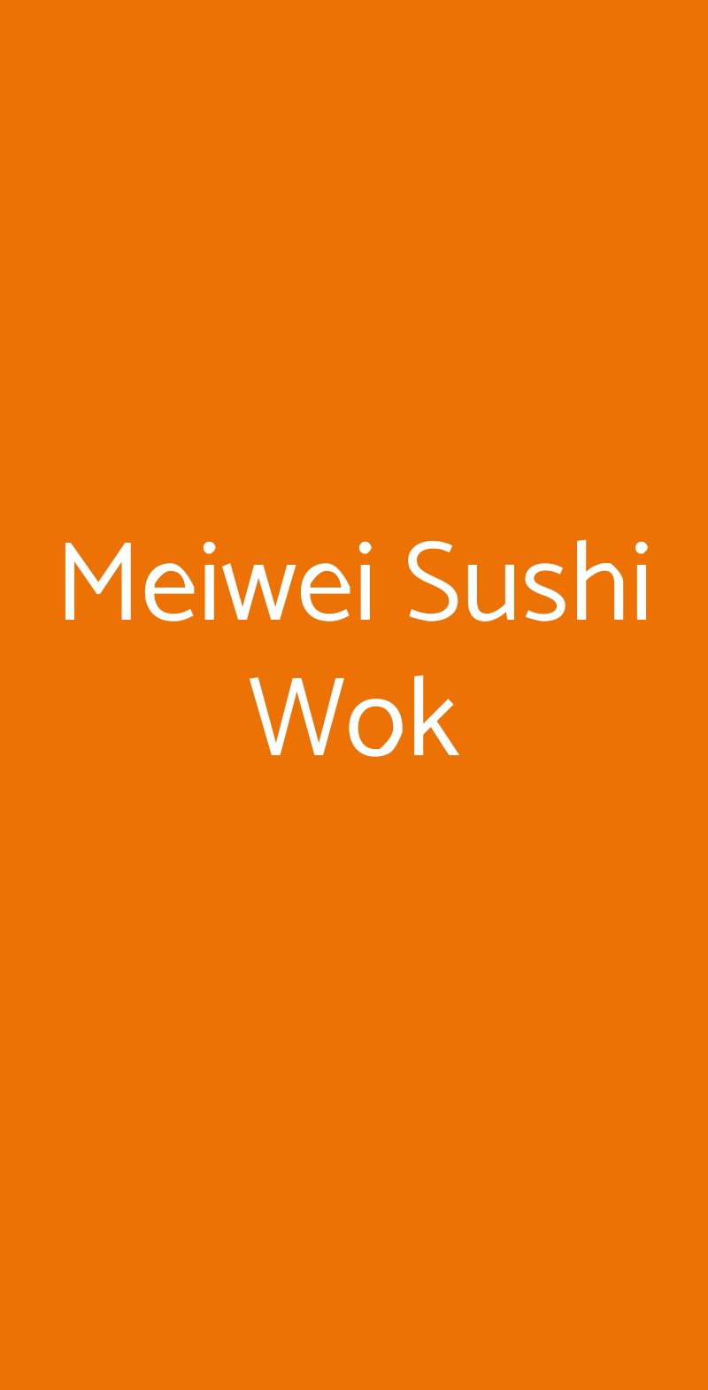 Meiwei Sushi Wok Genova menù 1 pagina