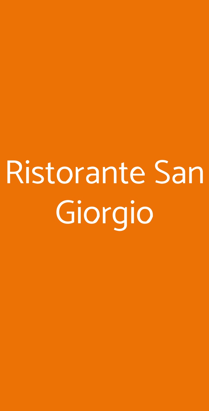 Ristorante San Giorgio Genova menù 1 pagina