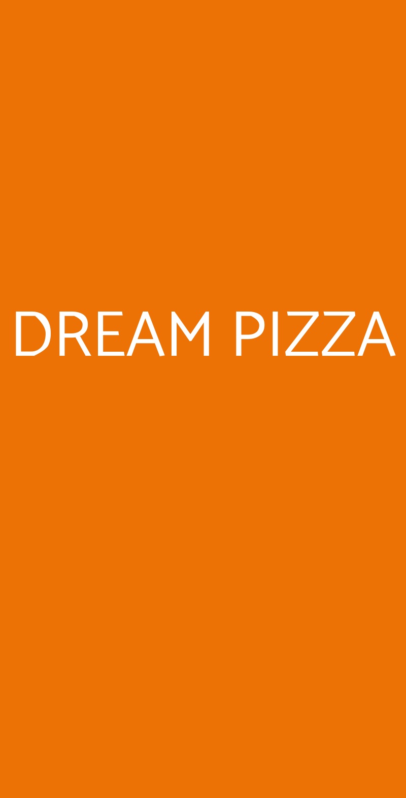 DREAM PIZZA Milano menù 1 pagina