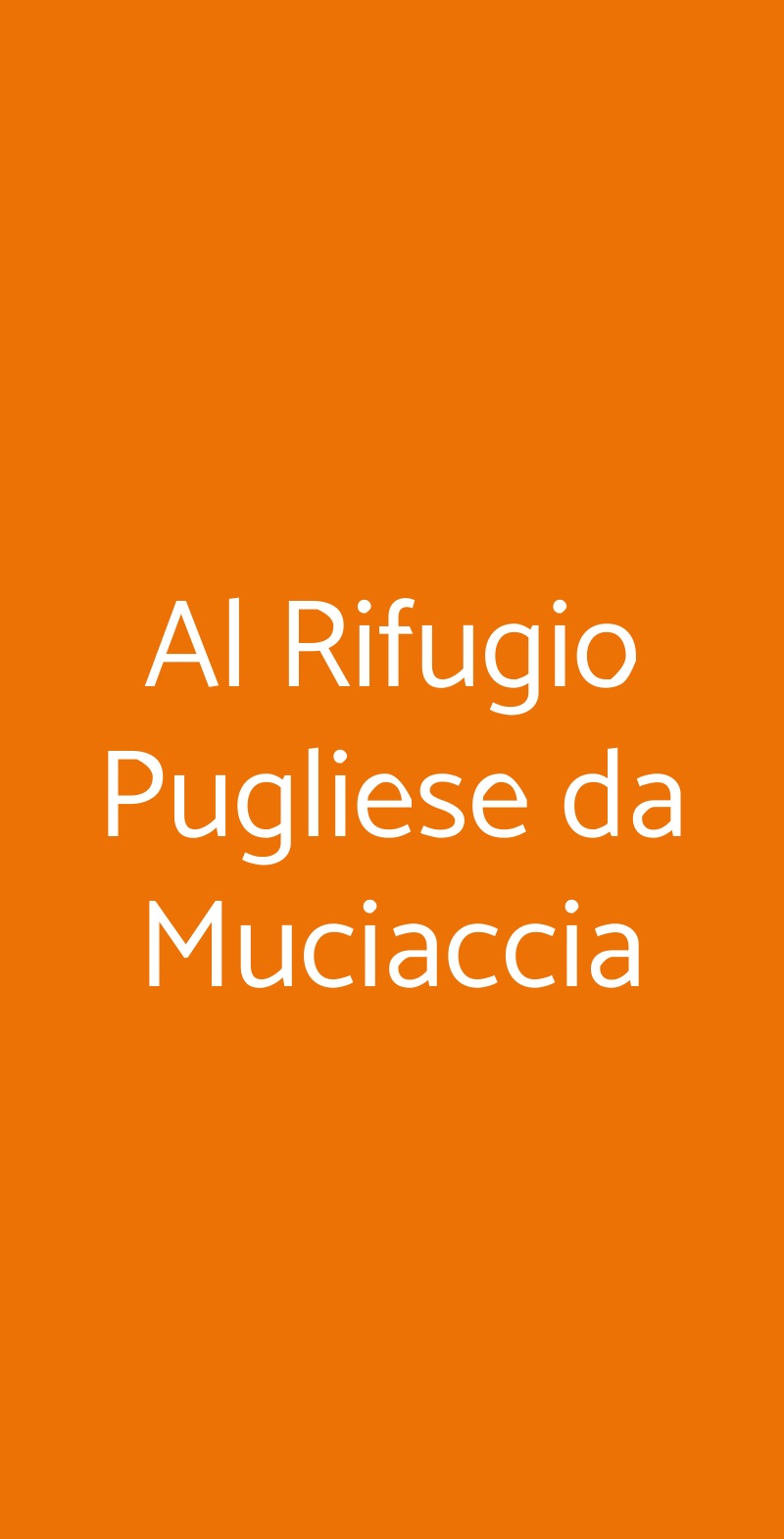 Al Rifugio Pugliese da Muciaccia Milano menù 1 pagina