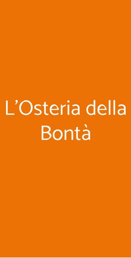 L'osteria Della Bontà