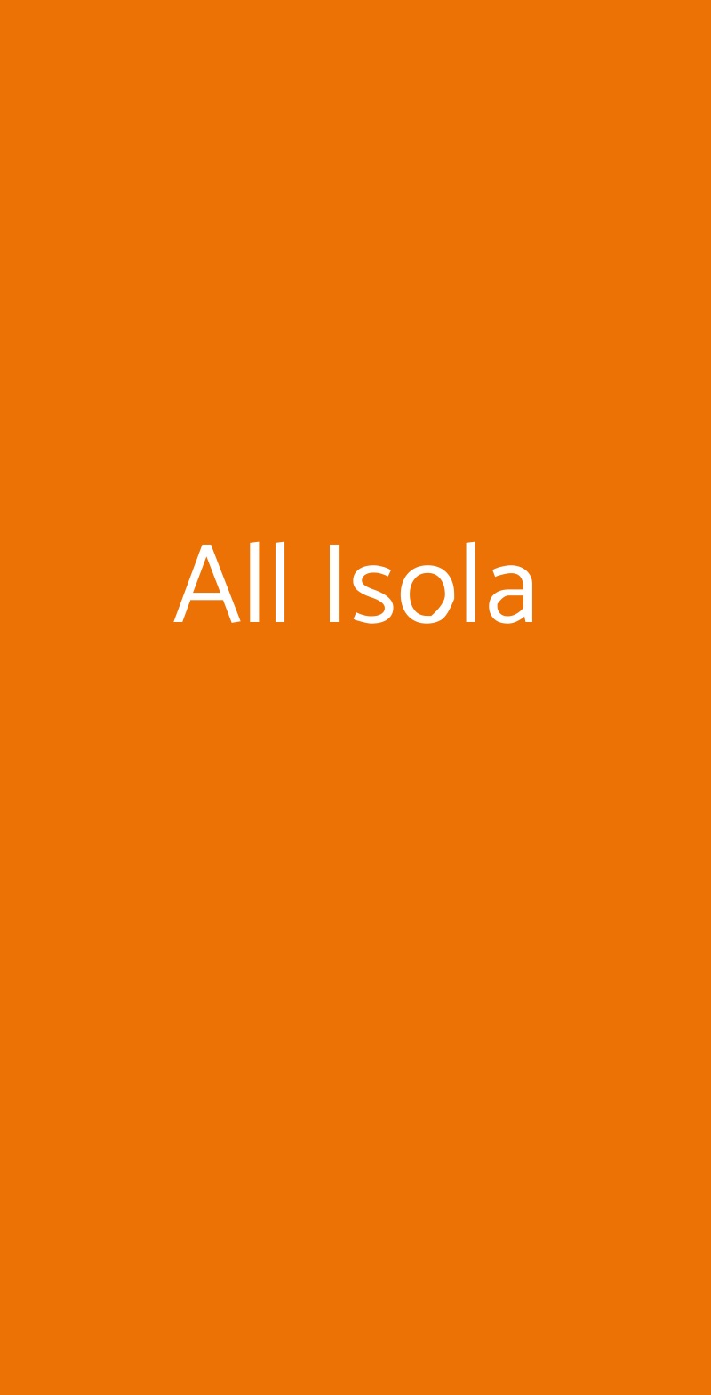 All Isola, Milano