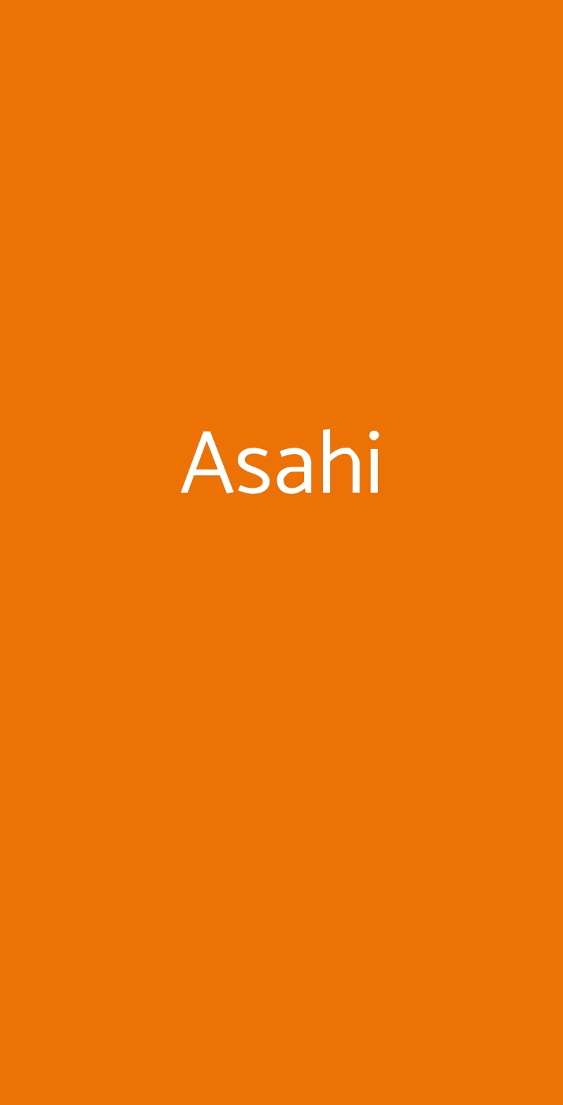 Asahi Milano menù 1 pagina