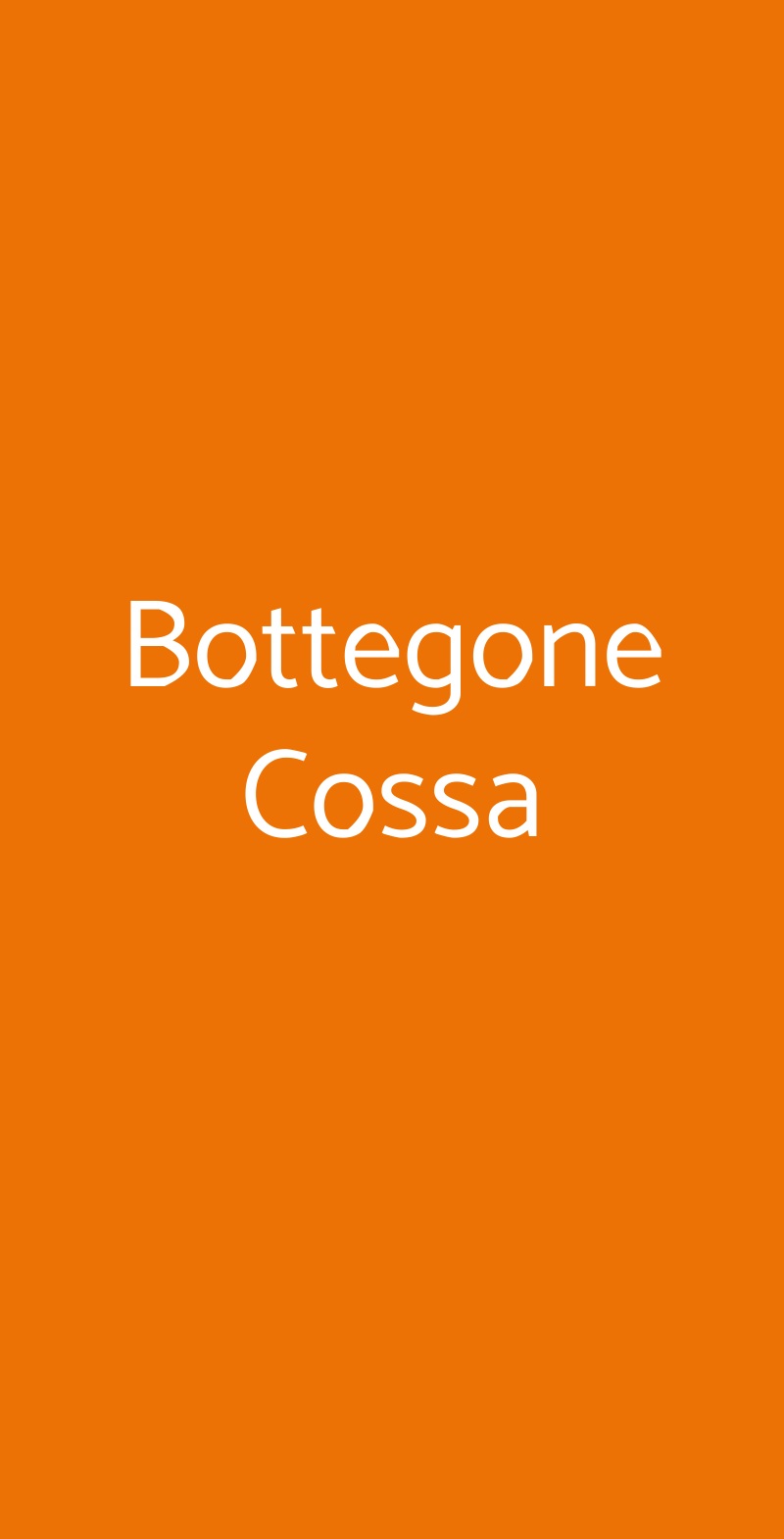 Bottegone Cossa Milano menù 1 pagina