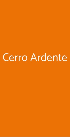 Cerro Ardente, Milano