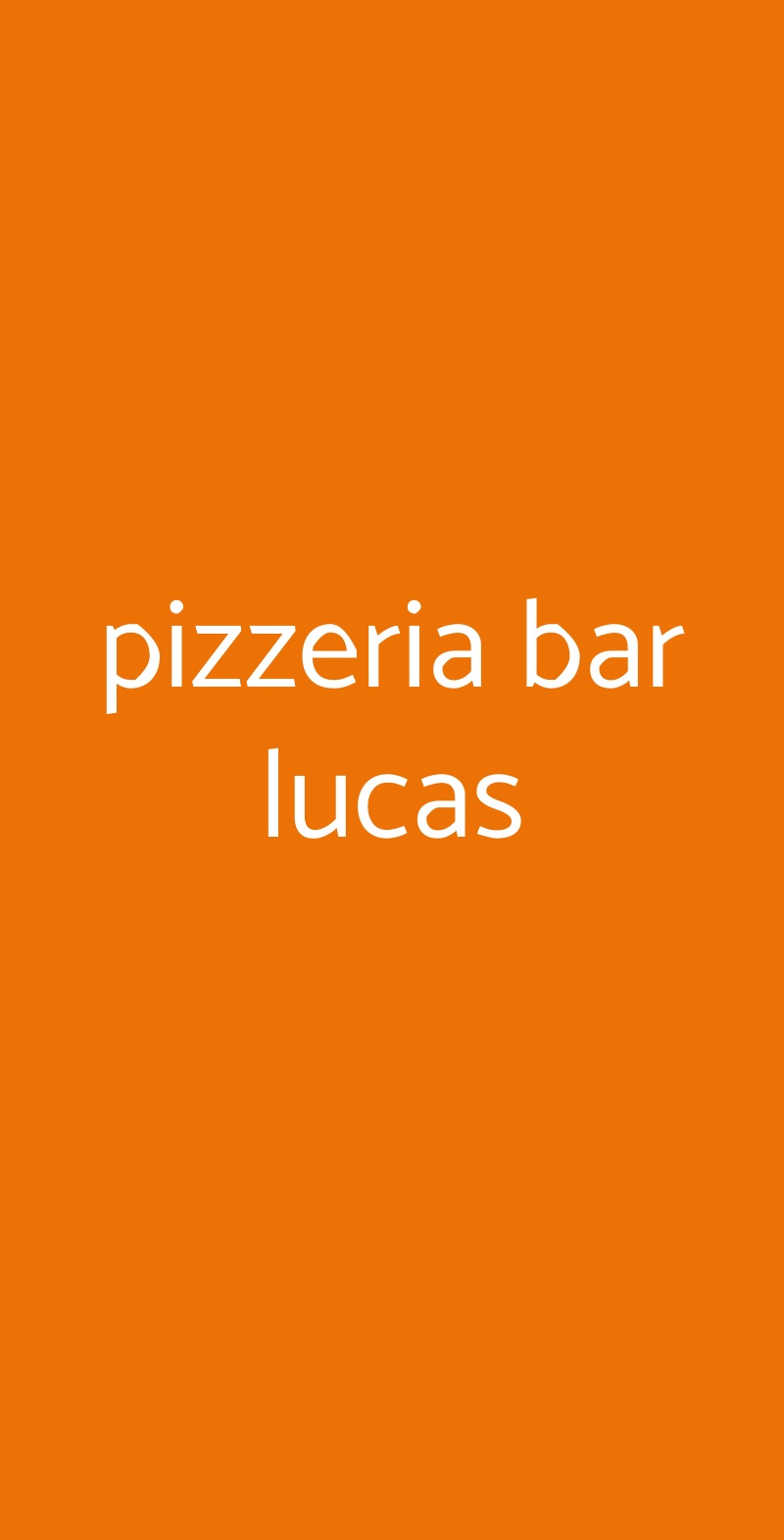 pizzeria bar lucas Genova menù 1 pagina