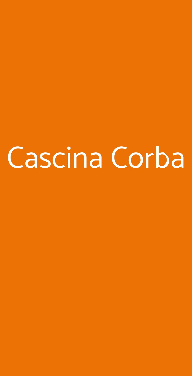 Cascina Corba Milano menù 1 pagina
