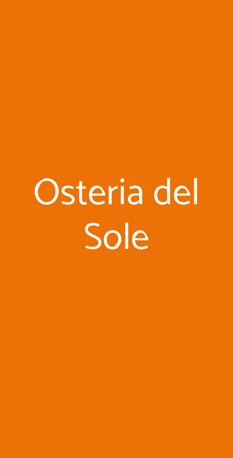 Osteria Del Sole, Genova