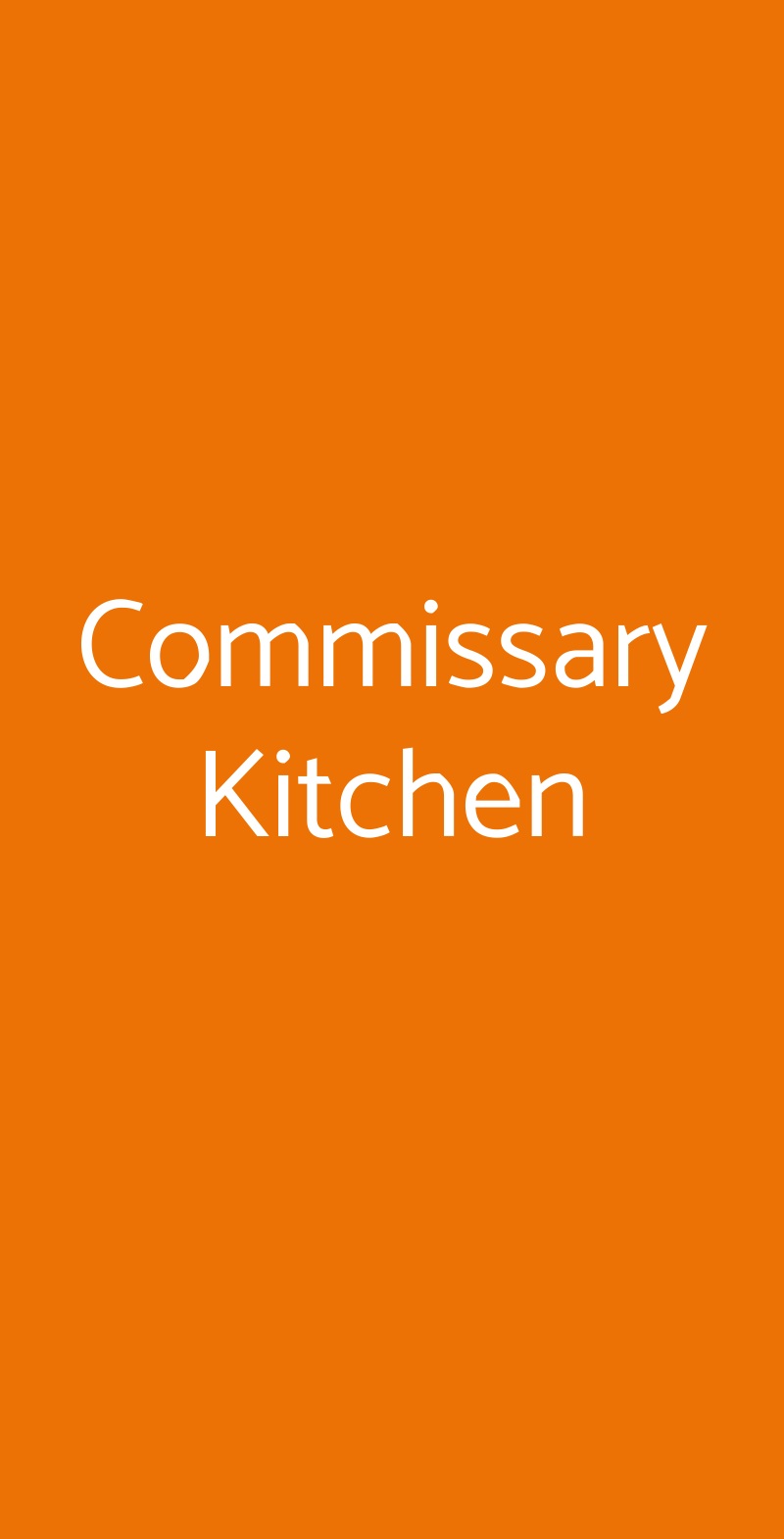 Commissary Kitchen Milano menù 1 pagina