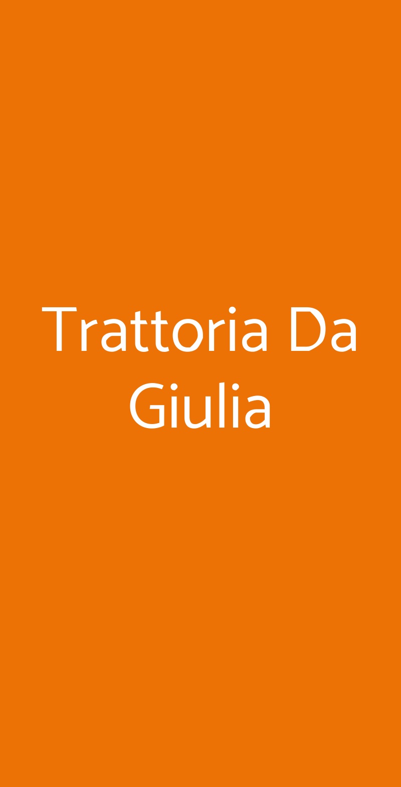 Trattoria Da Giulia Genova menù 1 pagina