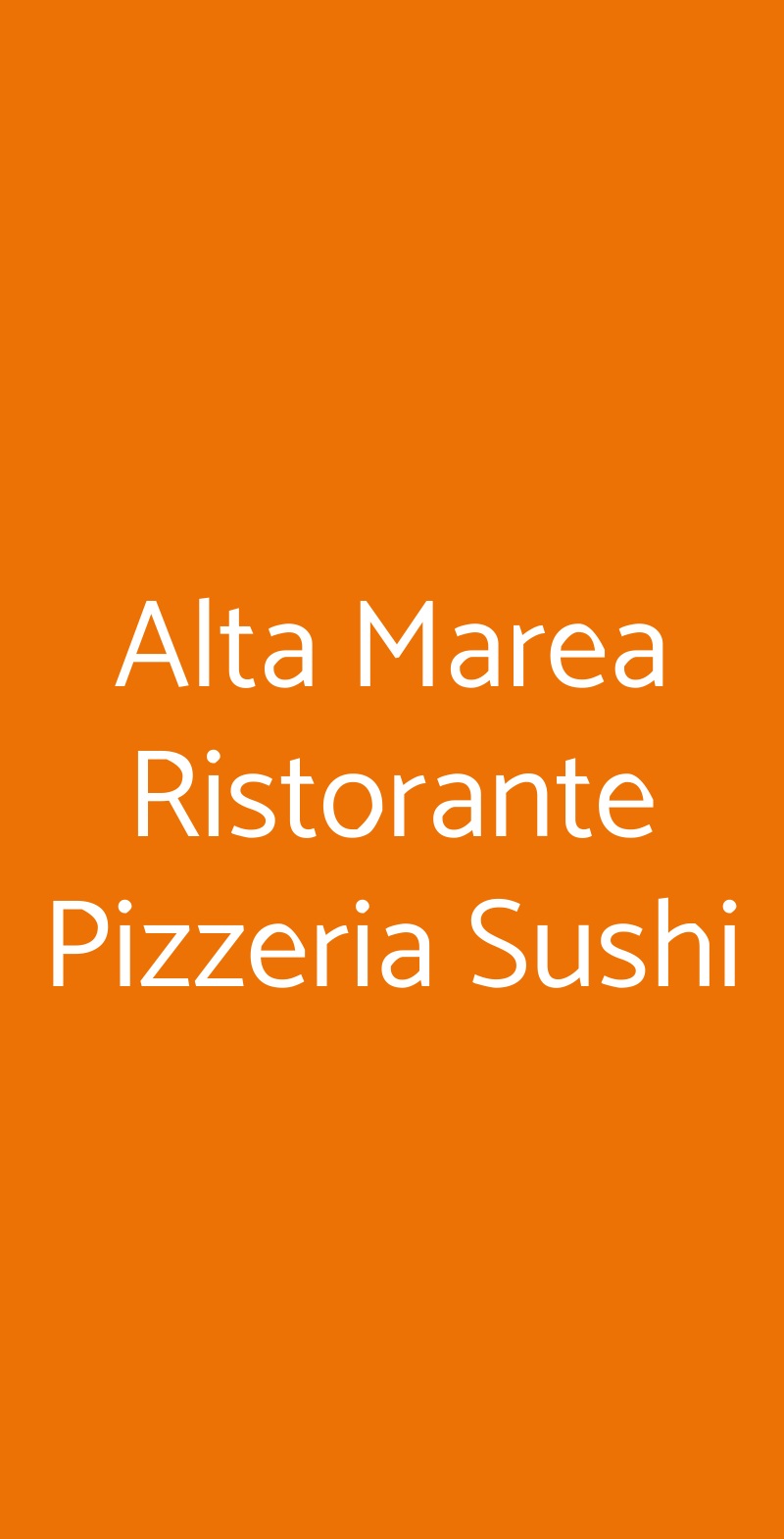 Alta Marea Ristorante Pizzeria Sushi Cogoleto menù 1 pagina