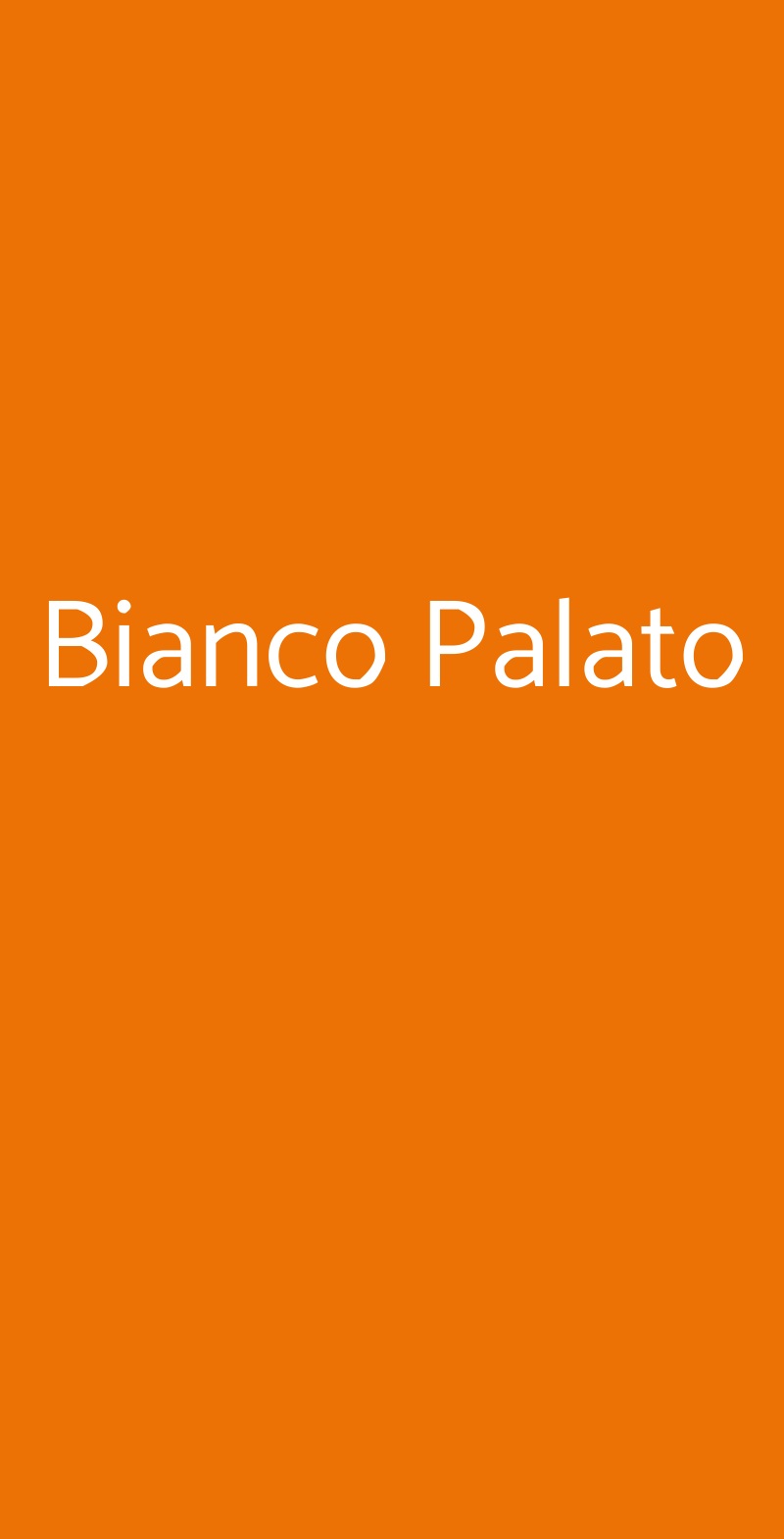 Bianco Palato Milano menù 1 pagina