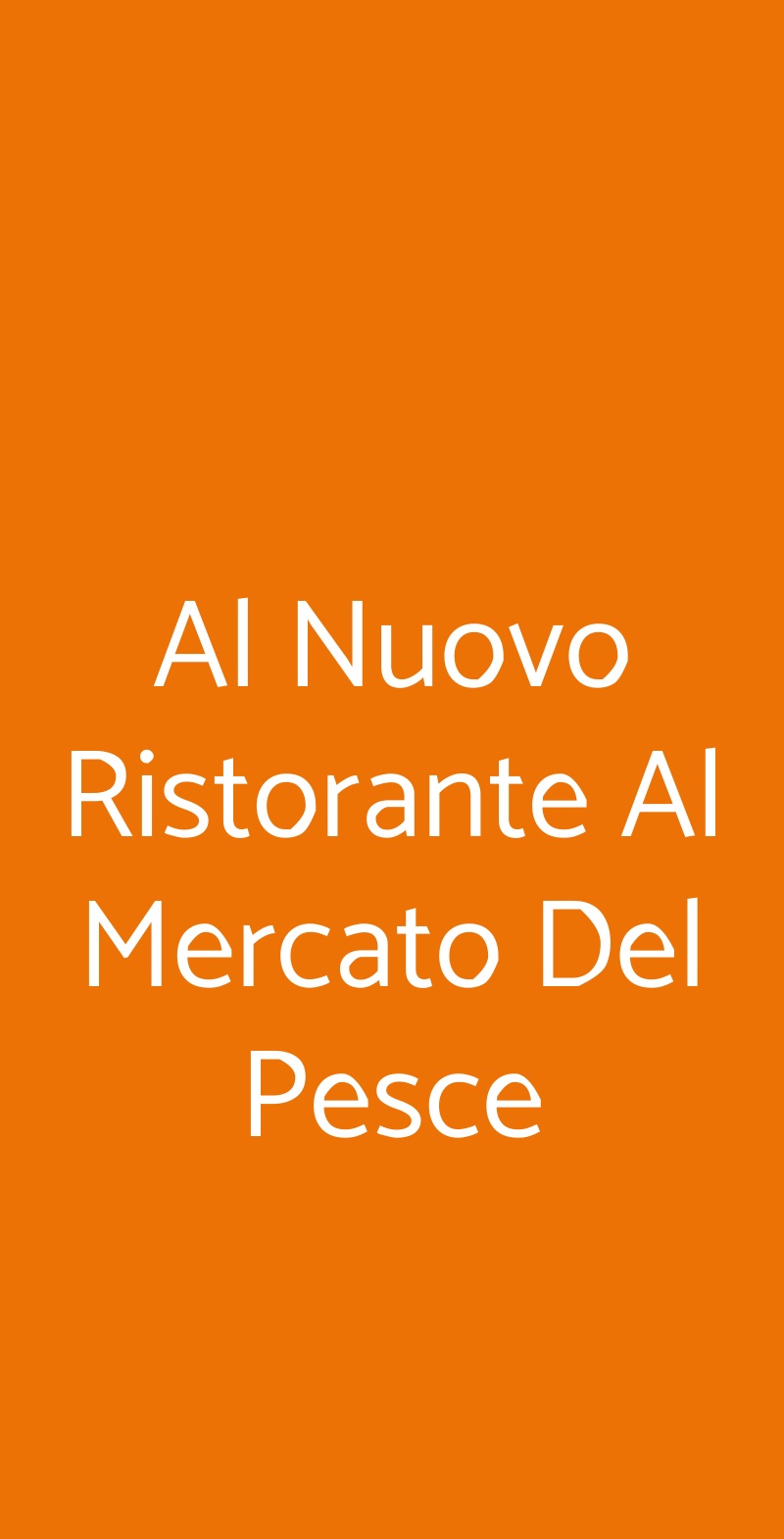Al Nuovo Ristorante Al Mercato Del Pesce Milano menù 1 pagina